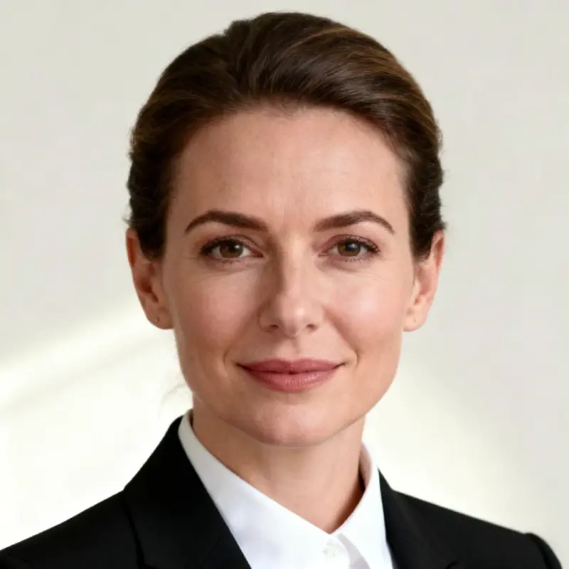 Professional portrait photo with elegant digital signature enhancing trust and authenticity